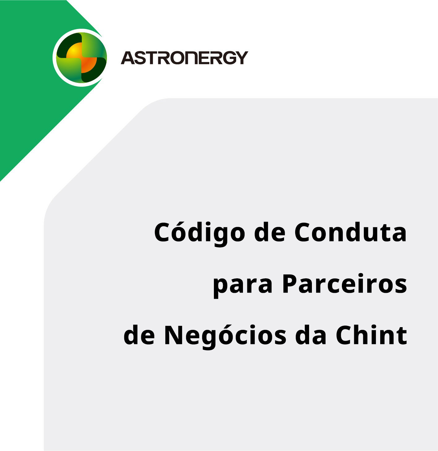 Código de Conduta para Parceiros de Negócioses da Chint