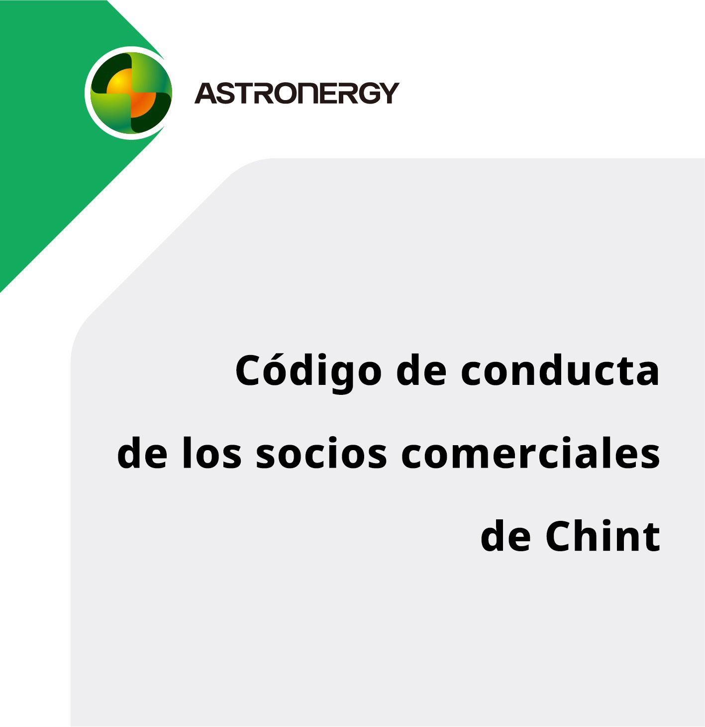 Código de conducta de los socioses comerciales de Chint